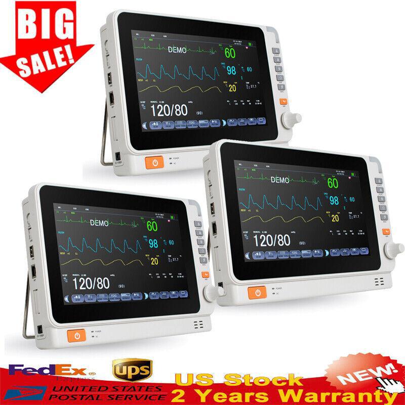 10 ICU Signs Patient Monitor ECG NIBP SPO2 TEMP RESP Multi-parameter - Picture 14 of 17