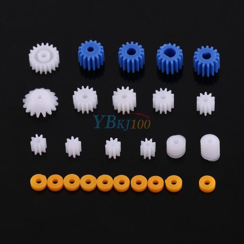 Plastic Gear Kits Pulley Belt Shaft Worm Crown Robot Motor DIY Toys Car Parts