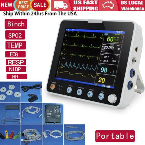 1 Stück 8/10 Zoll Farb-Patientenmonitor Intensivstation Vitalzeichen EKG NIBP RESP TEMP SPO2 PR/HR - Bild 13 von 14