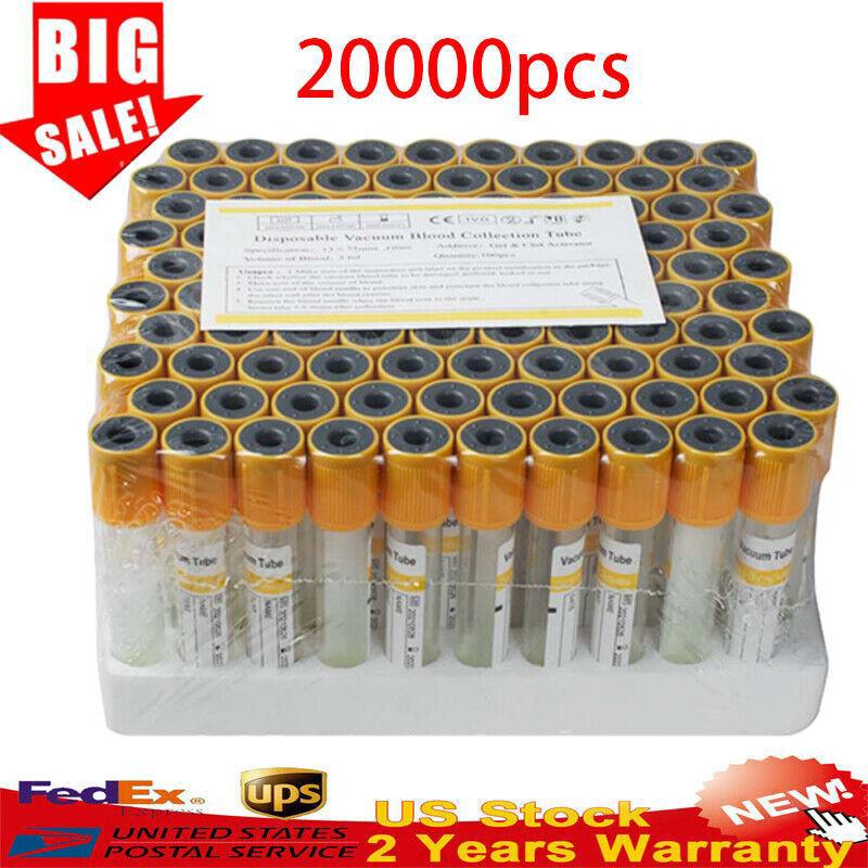 lot 100pc Sterile Glass Vacuum Blood Collection Gel Clot Activator Tubes 3mL CE - Picture 17 of 17