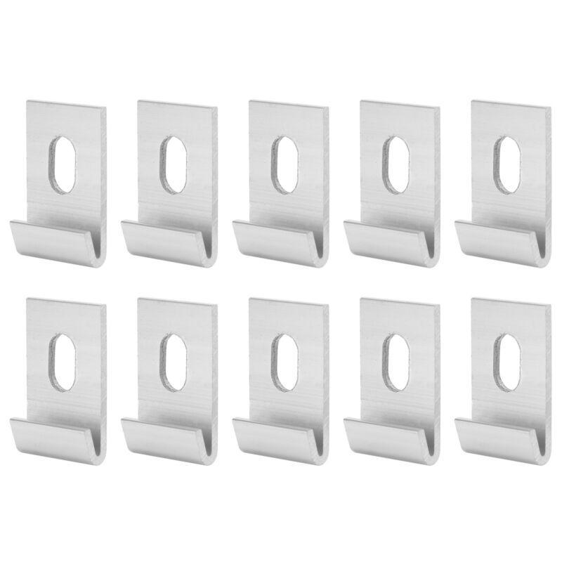 For Aluminium Greenhouse J Clips Base Hook Fixings 10 Pack Strong Secure Durable - Picture 14 of 15