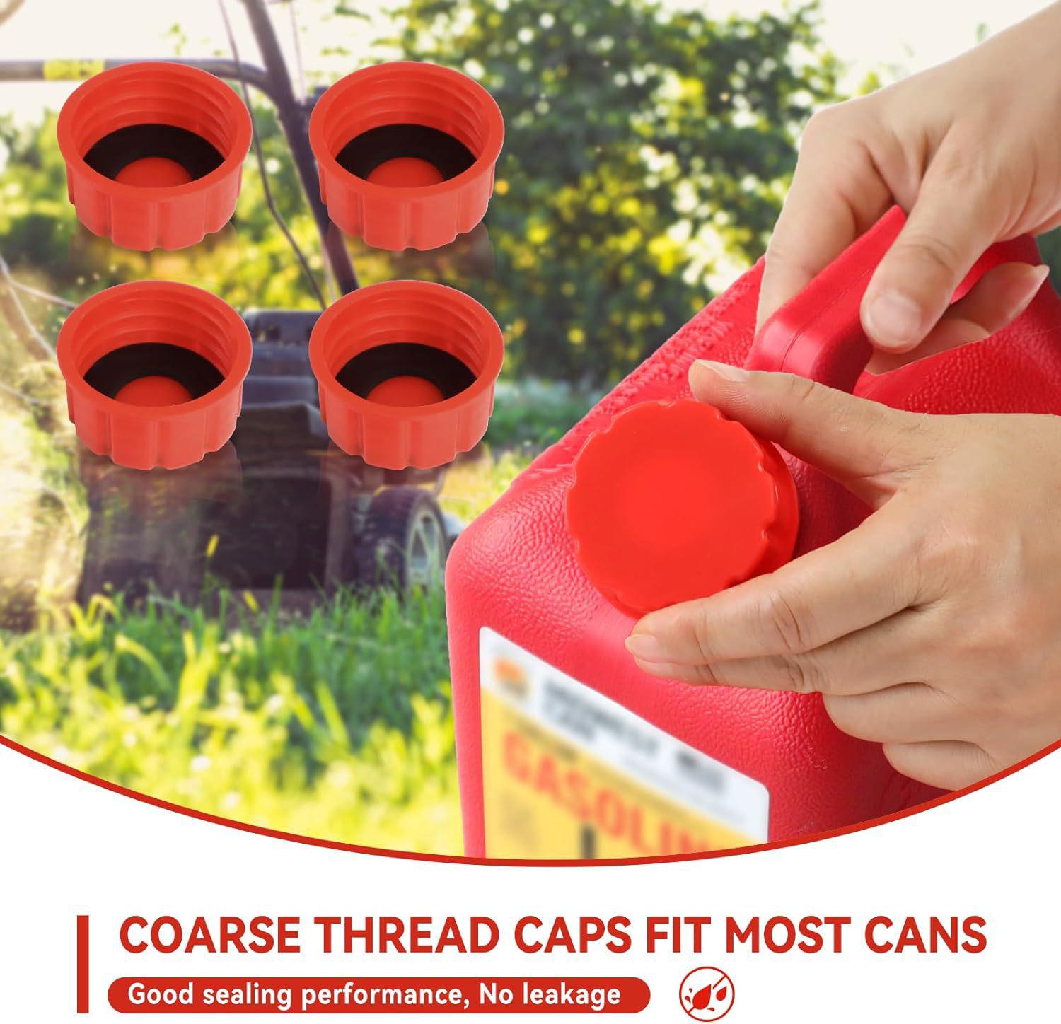 Gas Can Replacement Solid Transport Coarse Thread Pack of 4 for 1 2 5