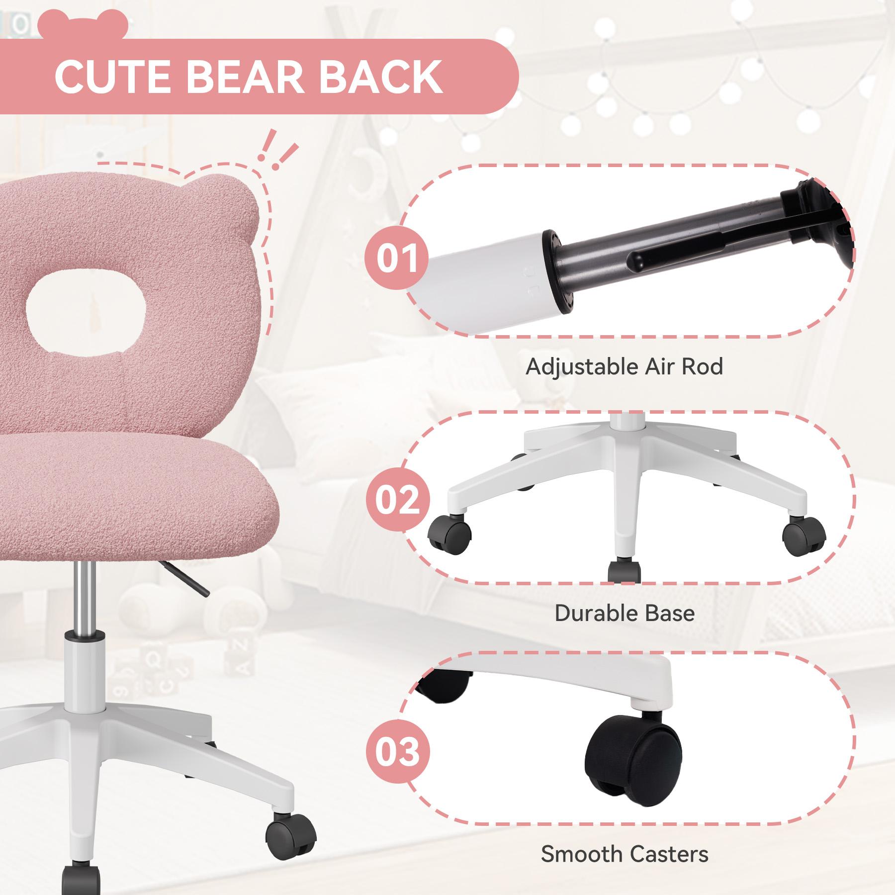 Cozy Bear Back Design PU Leather Home Office Chair for Comfort