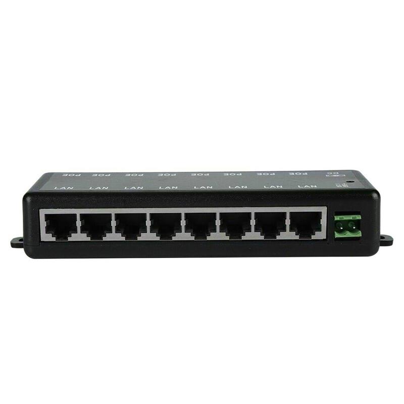 Interruttore iniettore PoE 8 porte alimentazione su Ethernet DC12V a 48V senza adattatore di alimentazione - Foto 10 di 12