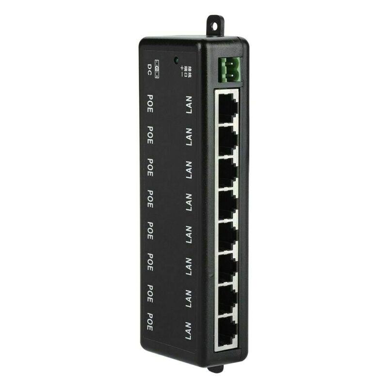 Interruttore iniettore PoE 8 porte alimentazione su Ethernet DC12V a 48V senza adattatore di alimentazione - Foto 12 di 12